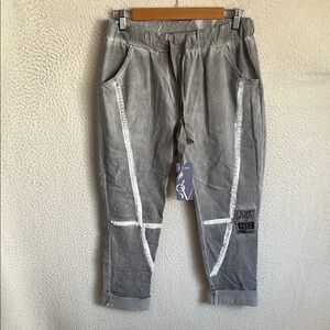 Grey Violet Pant Women’s Small‎ Pull On Crinkle
